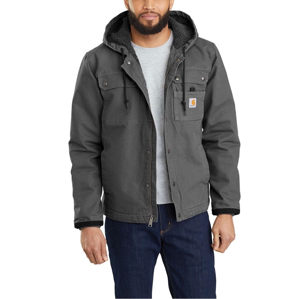 Grey Carhartt Sherpa Lined Jacket